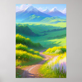 緑の谷疑問に思 ポスター