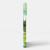 緑の谷絵画の水の色の電話ケース iPhoneケース (右側面)