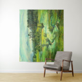 緑の谷絵画の水色 タペストリー (インサイチュ)