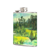 緑の谷絵画の水色 フラスク (左)