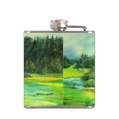 緑の谷絵画の水色 フラスク (裏面)