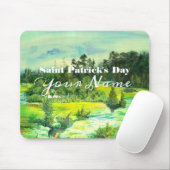 緑の谷絵画の水色 マウスパッド (マウス)