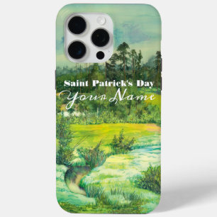 緑の谷絵画の水色 iPhone 15 PRO MAXケース