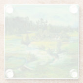 緑の谷 ガラスコースター (裏面)