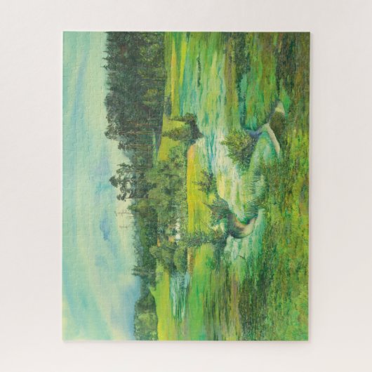 緑の谷 ジグソーパズル (縦)