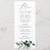 緑の豊かなディナ結婚ー メニュー (正面)