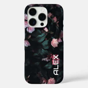 緑の豊かな葉に咲く繊細で淡いピンクの花 iPhone 16 PROケース