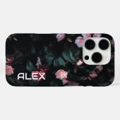 緑の豊かな葉に咲く繊細で淡いピンクの花 Case-Mate iPhoneケース (裏面 (横))
