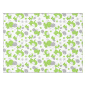 緑の象のパターン，かわいい象，星 テーブルクロス (正面(横))
