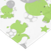緑の象のパターン，かわいい象，星 テーブルクロス (アングル)