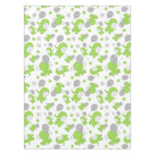 緑の象のパターン，かわいい象，星 テーブルクロス (正面)