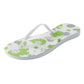 緑の象のパターン，かわいい象，星 ビーチサンダル (アングル)
