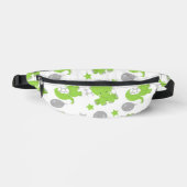 緑の象のパターン，かわいい象，星 ファニーパック (正面)