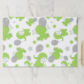 緑の象のパターン，かわいい象，星 ペーパーパッド (インサイチュ)