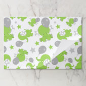 緑の象のパターン，かわいい象，星 ペーパーパッド (折り畳み)