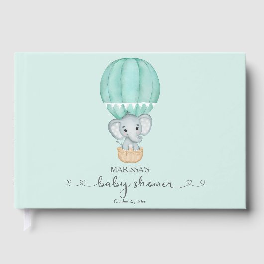 緑の象の赤男女兼用ちゃんシャワー ゲストブック (正面)