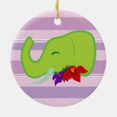 緑の象 セラミックオーナメント (裏面)