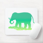 緑の象 マウスパッド (マウス)
