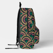 緑の貝殻模様 プリントバックパック (左)
