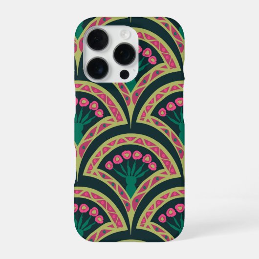 緑の貝殻模様 iPhoneケース (裏面)