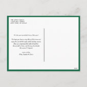 緑の賛美タイポグラフィ写真クリスマス シーズンポストカード (裏面)