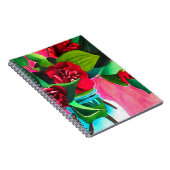 緑の赤いカメリア ノートブック (右側)