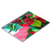 緑の赤いカメリア ノートブック (左側)