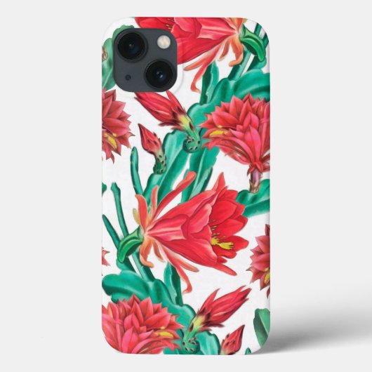 緑の赤いサボテン Case-Mate iPhoneケース (裏面)