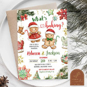 緑の赤いジンジャーブレッドCookieの性別が表示 招待状