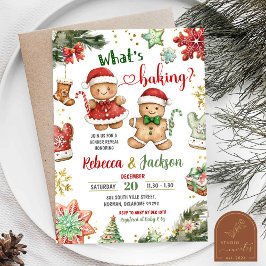 緑の赤いジンジャーブレッドCookieの性別が表示 招待状