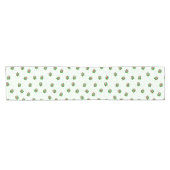 緑の赤いスパッタ状の可愛いスケルトン ショートテーブルランナー (横)