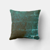 緑の赤いファンタジー蝶金ゴールド名グランジ クッション (裏面)