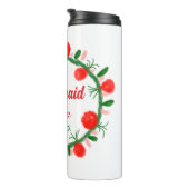 緑の赤いリースcir名前bridesmaid gift yearを追加 タンブラー (回転右)