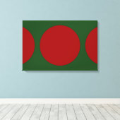 緑の赤い円 キャンバスプリント (インサイチュ (ウッドフロア))