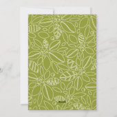 緑の赤い果実の水の色メリークリスマスフォト シーズンカード (裏面)