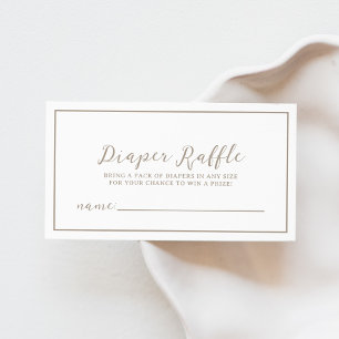 緑の赤ちゃんシャワーおむつラッフルエンクロージャカード エンクロージャーカード