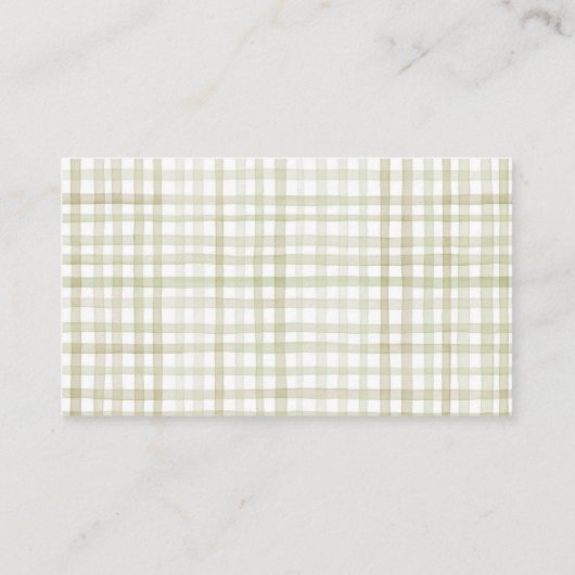 緑の赤ちゃんシャワーおむつラッフルエンクロージャカード エンクロージャーカード (裏面)