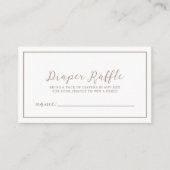 緑の赤ちゃんシャワーおむつラッフルエンクロージャカード エンクロージャーカード (正面)