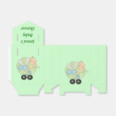 緑の赤ちゃんシャワーお願いボックス フェイバーボックス (折り畳みなし)