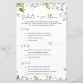 緑の赤ちゃんシャワーのゲームあなたの電話は何か? (正面)