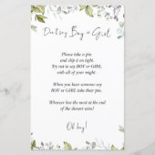 緑の赤ちゃんシャワーのゲームは男の子と女の子と言わない (正面)