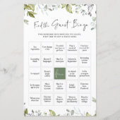 緑の赤ちゃんシャワーのゲームを見つけるゲストビンゴ (正面)