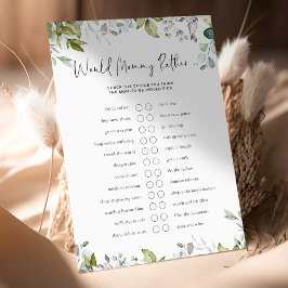 緑の赤ちゃんシャワーのゲーム – ママはむしろ?