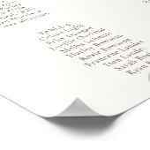 緑の赤ちゃんシャワーのシーティングチャートを待つことができる ポスター (角)