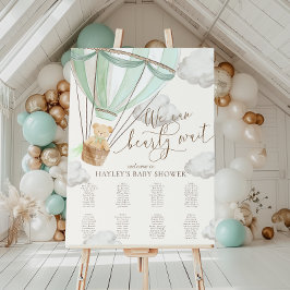 緑の赤ちゃんシャワーのシーティングチャートを待つことができる ポスター