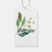 緑の赤ちゃんシャワーの好意ラベル ギフトタグ (裏面)