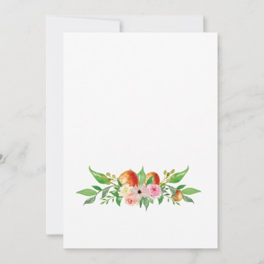 緑の赤ちゃんシャワーの途中の小さなかわいこちゃん  招待状 (裏面)