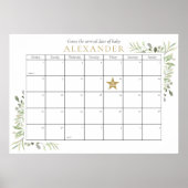 緑の赤ちゃんシャワーは期日ゲームを推測 ポスター (正面)