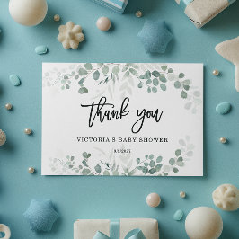 緑の赤ちゃんシャワーへようこそ サンキューカード