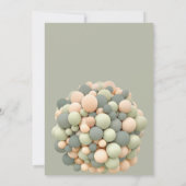 緑の赤ちゃんシャワーを待つことができる 招待状 (裏面)